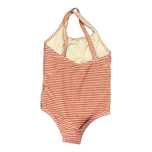 Konges Slojd Jade Cherry Swimsuit Girls Size 2 Sequins Stripes One Piece - Picture 3 of 6